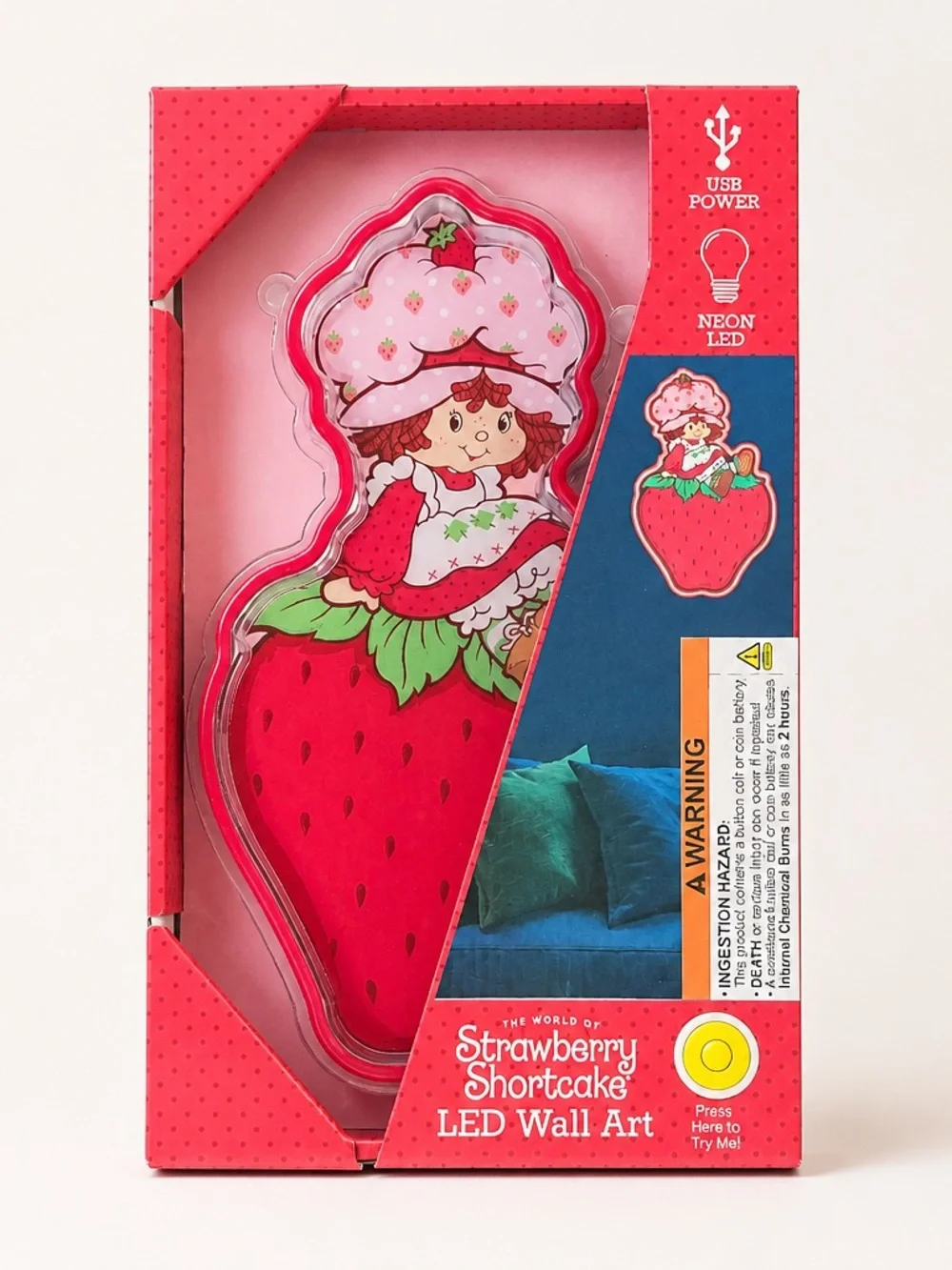 Strawberry Shortcake LED Wall Art Neon Light USB Powered New